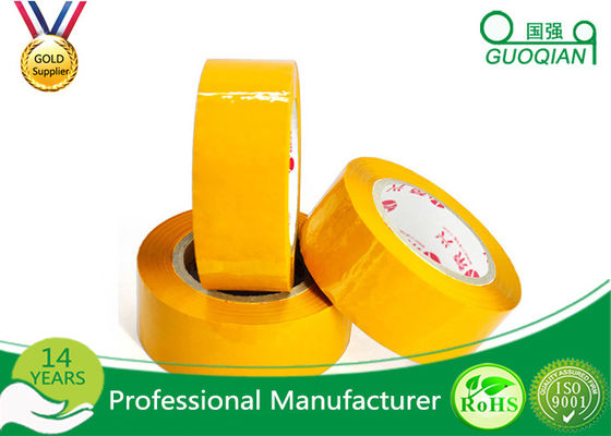 中国 熱い溶解の接着剤を密封するカートンのための黄色がかったガム テープの防水保護テープ サプライヤー