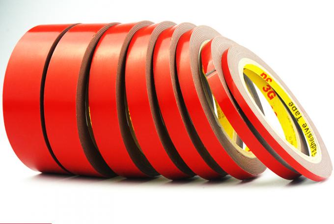 赤い色の倍の横窓の泡テープ、PEのアクリルの泡テープ20MM x 50M