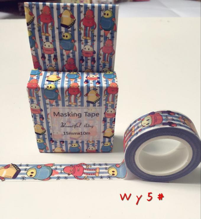 装飾的な壁およびギフト用の箱のためのDIYの日本人のWashiの保護テープ1.5cm X 10m