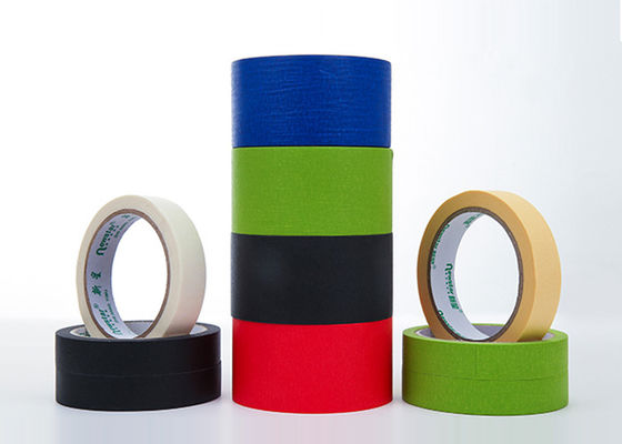 中国 着色された保護テープの多彩な一般目的19mm x 35のメートルのクレープを覆うゴム製接着剤 サプライヤー